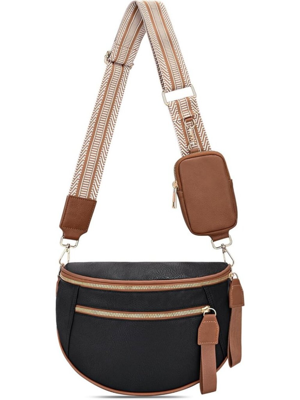 Stylish Large Leather Crossbody Bum Bag | Versatile Sling Handbag for Women